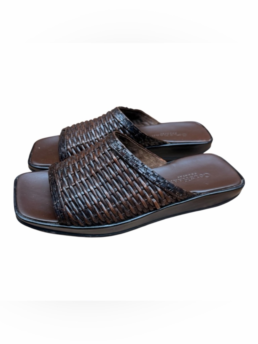 Cole Haan women size 8 Brown Woven Slide Sandals